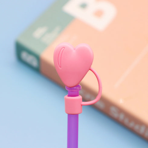 Cute Cartoon Silicone Straw Cap Dust PlugTumbler Straw Toppers for Tumblers, Dust-Proof Drinking Straw Caps for Reusable Straws Tips